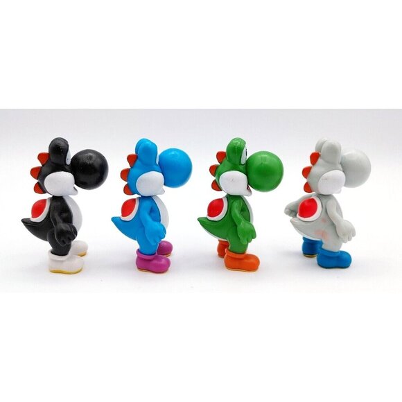 Lot of 4 Yoshi World of Nintendo 2.75" Figure Super Mario Bros JAKKS Pacific - Picture 2 of 3